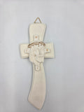 Cruz con Cristo de resina